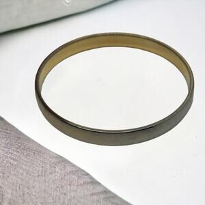 Vintage Monet Gold Tone Bangle Bracelet Classic 80s Minimalist Designer
